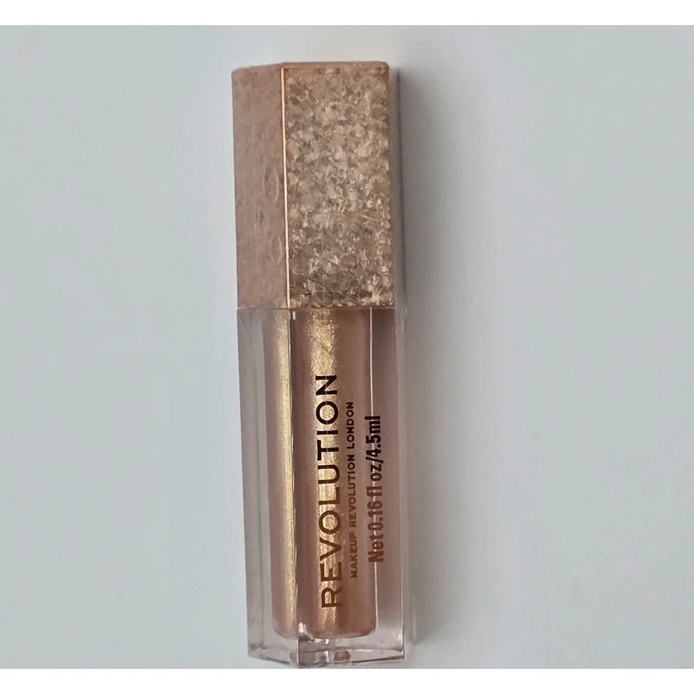 Makeup Revolution Luxurious Lip Topper Shimmer Gloss 0.16 oz 4.5ml New Champagne